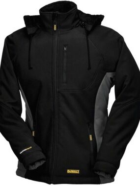 Dewalt Jacket Women Medium Black Fleece Lined Heated Gear Soft Shell 20V Max
